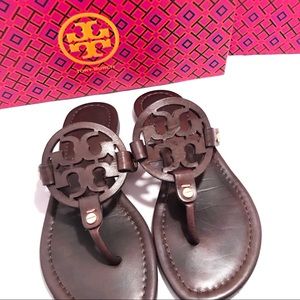 *SOLD* Tory burch miller sandals brown 5.5